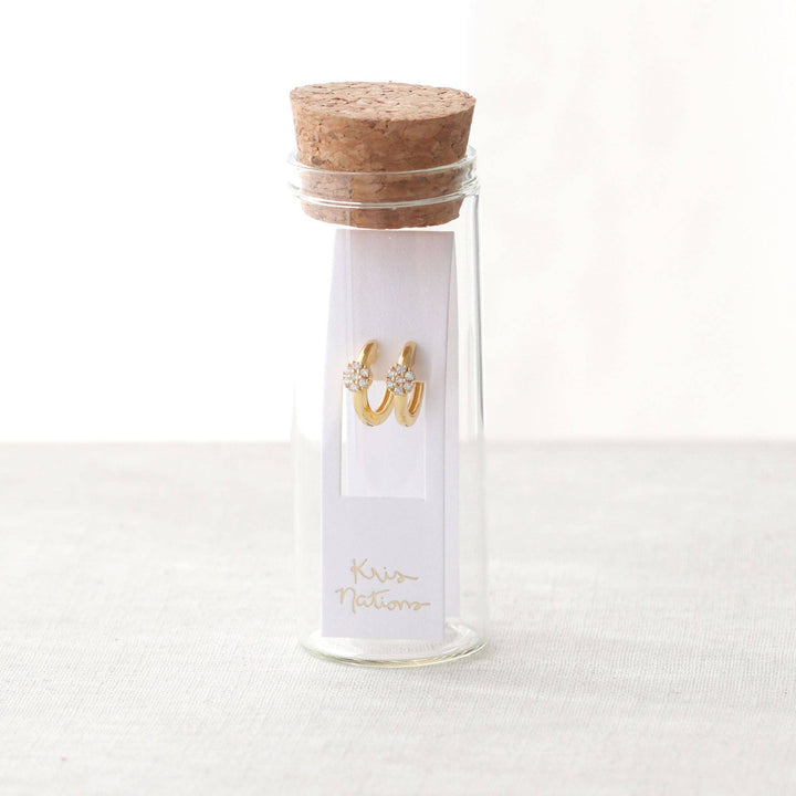 Twinkle Blossom Hoop Earrings