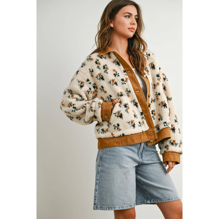 Floral Mix Media Jacket