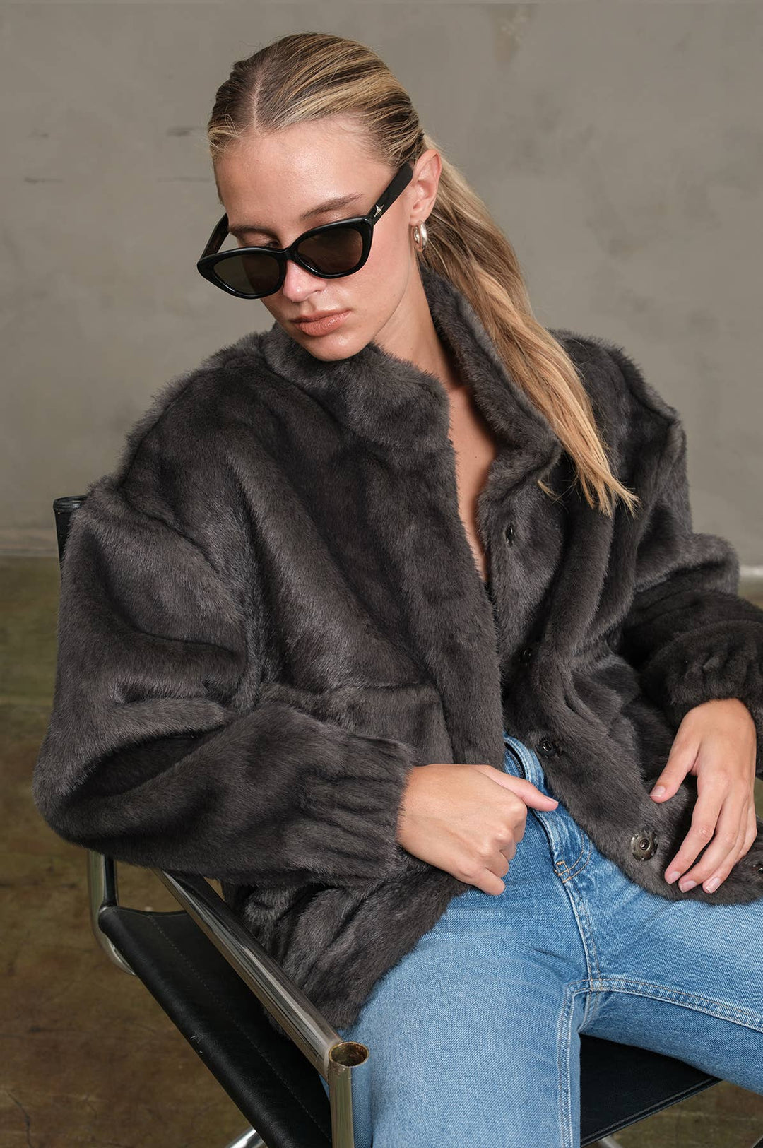Faux Mink Jacket