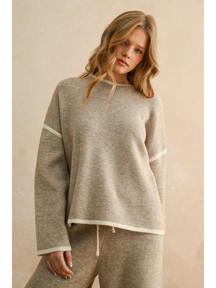 High Neck Sweater Top