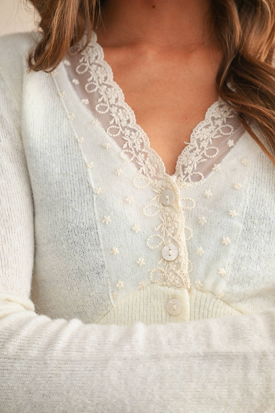 Lace Detail Cardigan