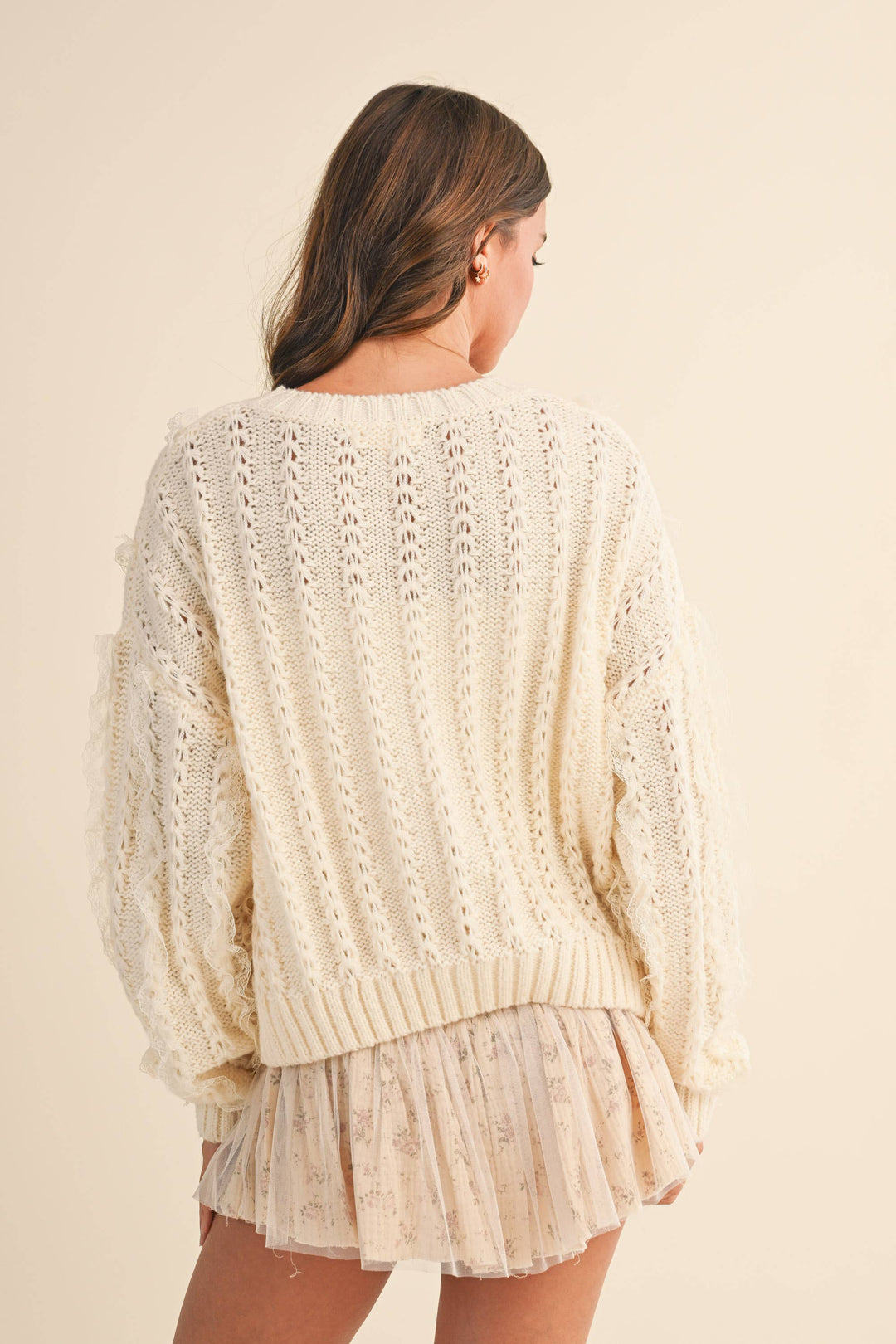 Lace Trim Sweater
