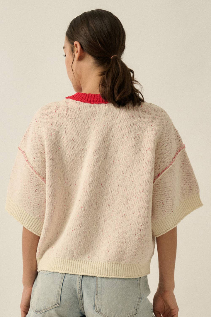 Lobster Exposed Seam Sweater