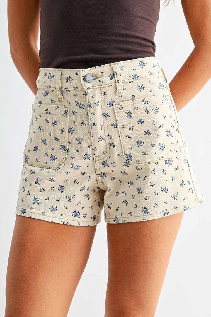 Patch Pocket Floral Short