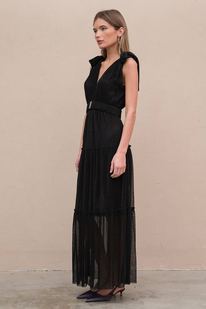 Lurex Pleated Dress