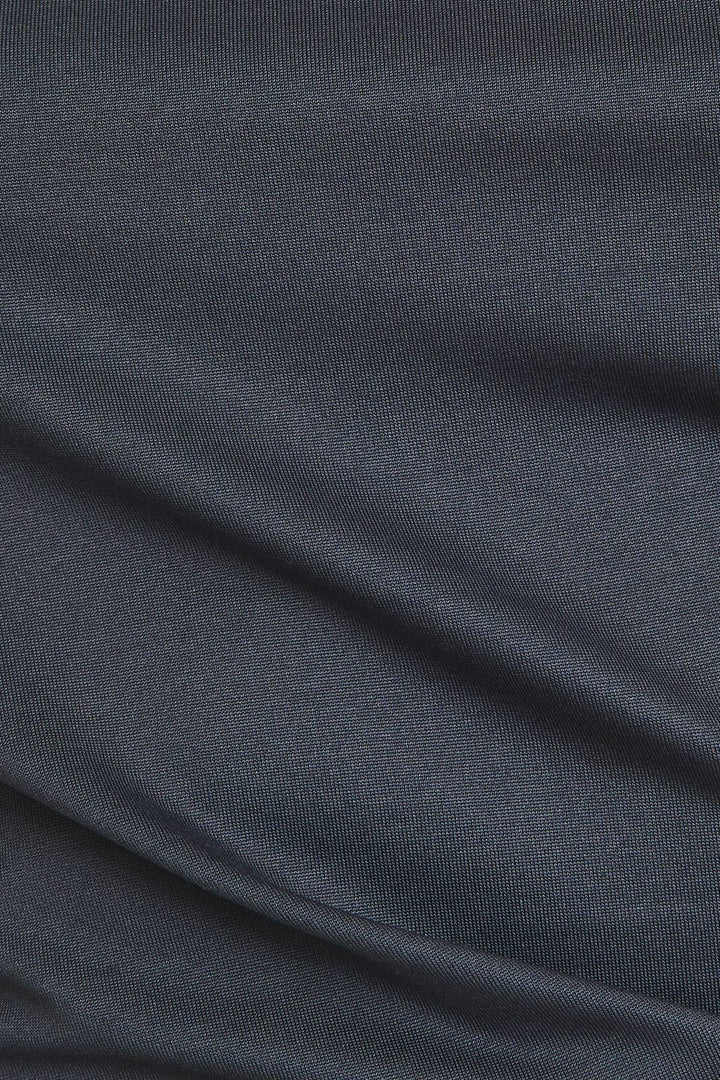 Mock Neck Shirring Detail Top