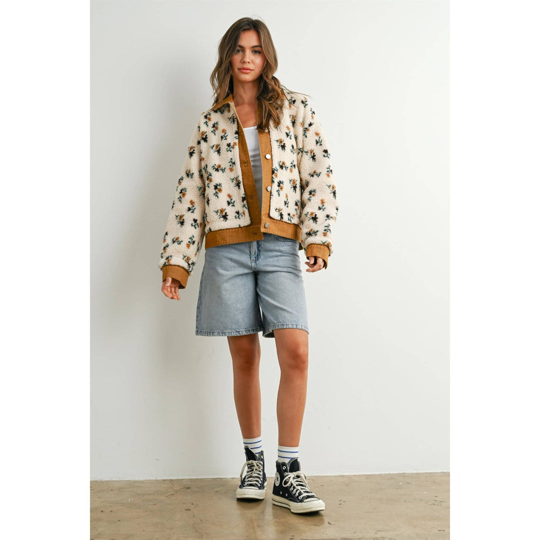 Floral Mix Media Jacket