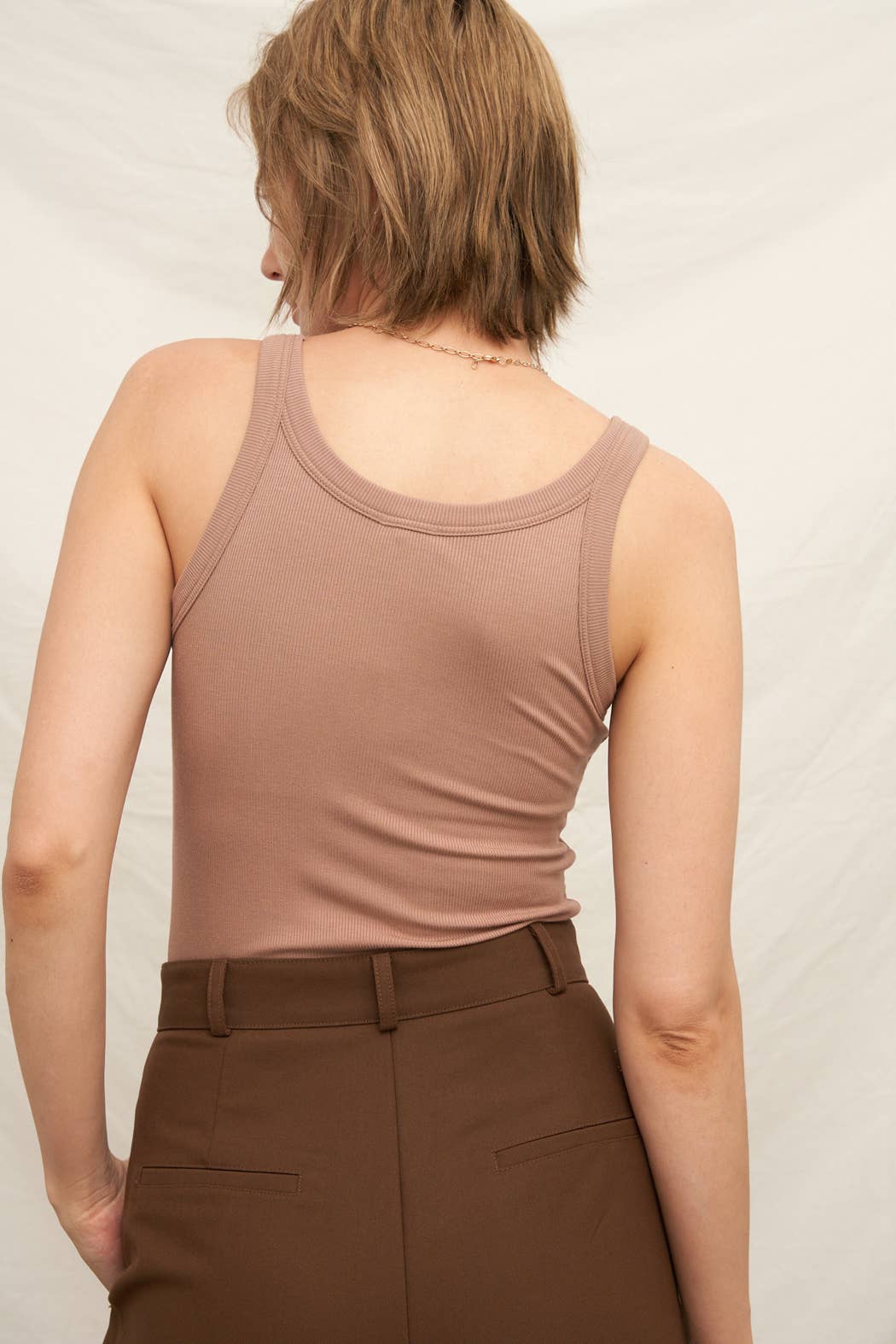 Scoop Neck Tank with Built-In Bra