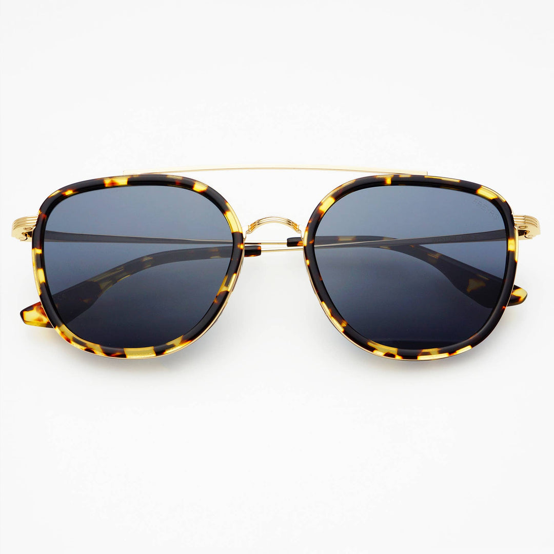 Weston Round Sunglasses: Yellow Tortoise / Gray