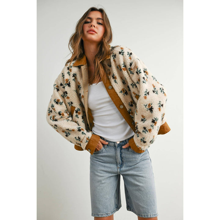 Floral Mix Media Jacket