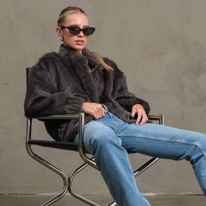 Faux Mink Jacket
