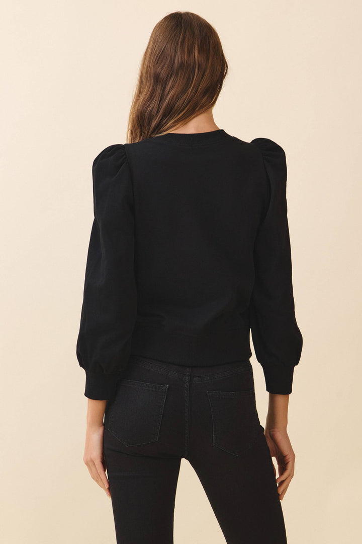 Crystal Bow Accent Sweatshirt