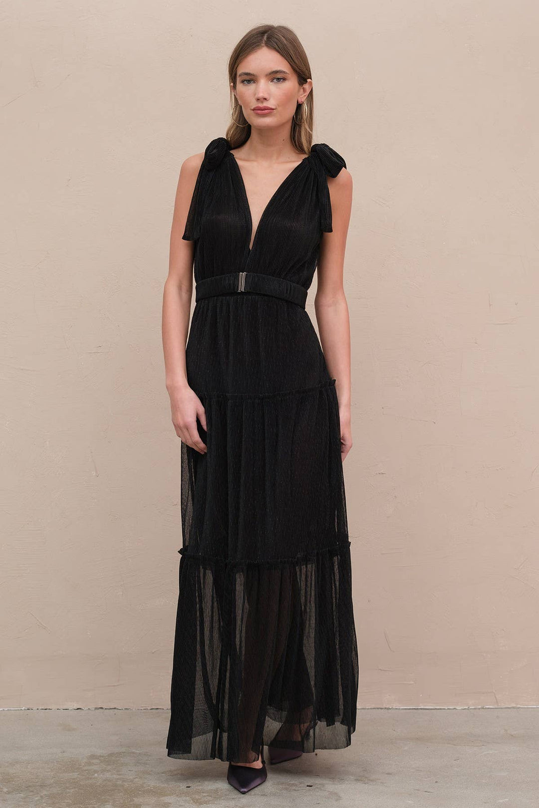 Lurex Pleated Dress