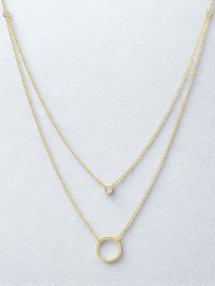 Round Pave Double Appeal Necklace